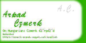 arpad czmerk business card